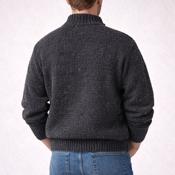 Vintage L.L. Bean Fisherman Cable Knit Sweater XL Made USA Wool Alpaca - Picture 10 of 11